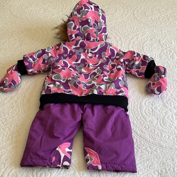 NWT Canada Weather Gear Snow Suit Hooded Kids 6/9MPurple Pink  Waterproof Warm - Picture 5 of 16